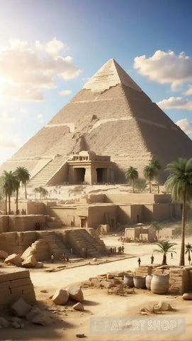 Egyptian Pyramids Landscape Ai Art