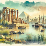 Egyptian Splendor Landscape Ai Art