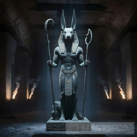 Egyptian Statue Of Anubis Architecture Ai Art