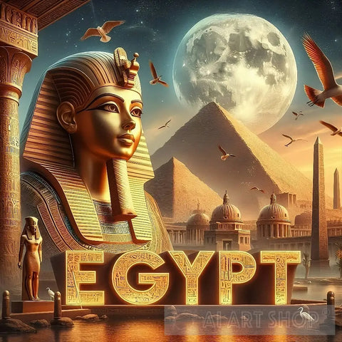 Egyptian Temple Ai Artwork