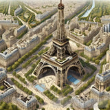 Eifel Tower In Angle Architecture Ai Art