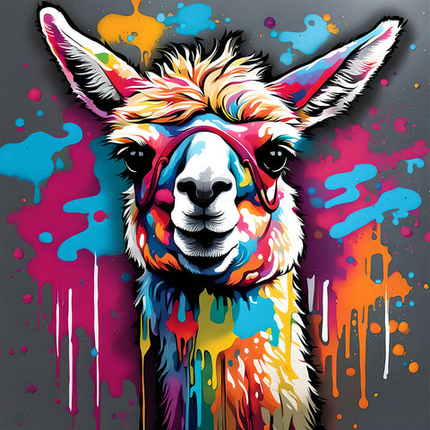 Llama with splatters copy