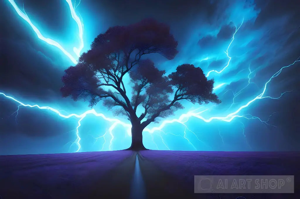 Electric Sky: Mesmerizing Blue Illumination