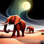 Elephants Journey Animal Ai Art