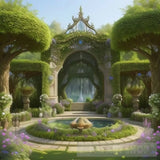 Enchanted Garden Landscape Ai Art