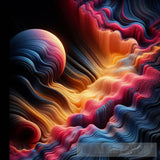 Enchanting 3D Oasis: Amoled Wallpaper Delight Abstract Ai Art