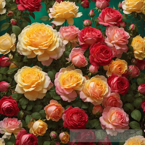 Enchanting Blooms: A Symphony Of Natures Colors Ai Artwork