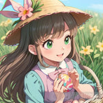 Enchanting Easter Joy Portrait Ai Art