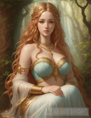 Enchantress In The Woods Ai Artwork