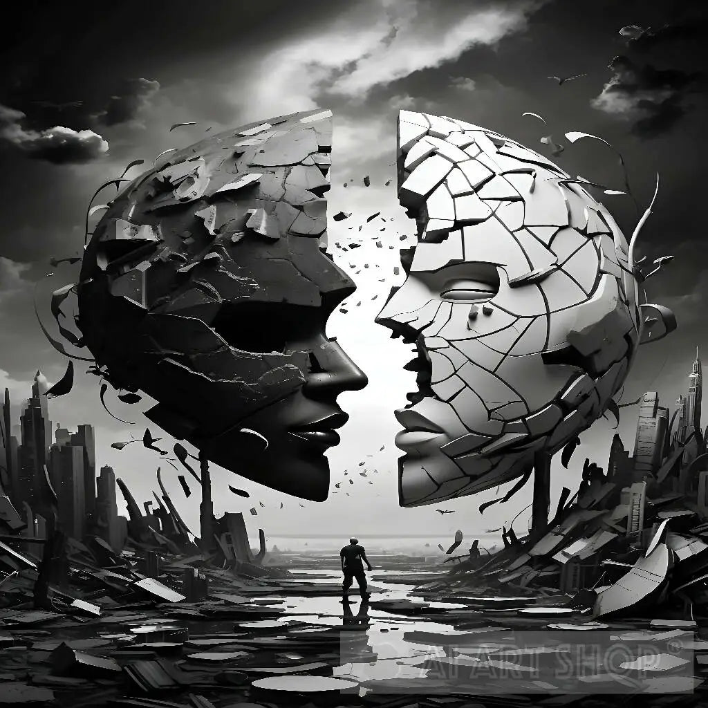 Abstract World End End Of The World, Apocalyptic Art, Dramatic Imagery, Symbolic Art,