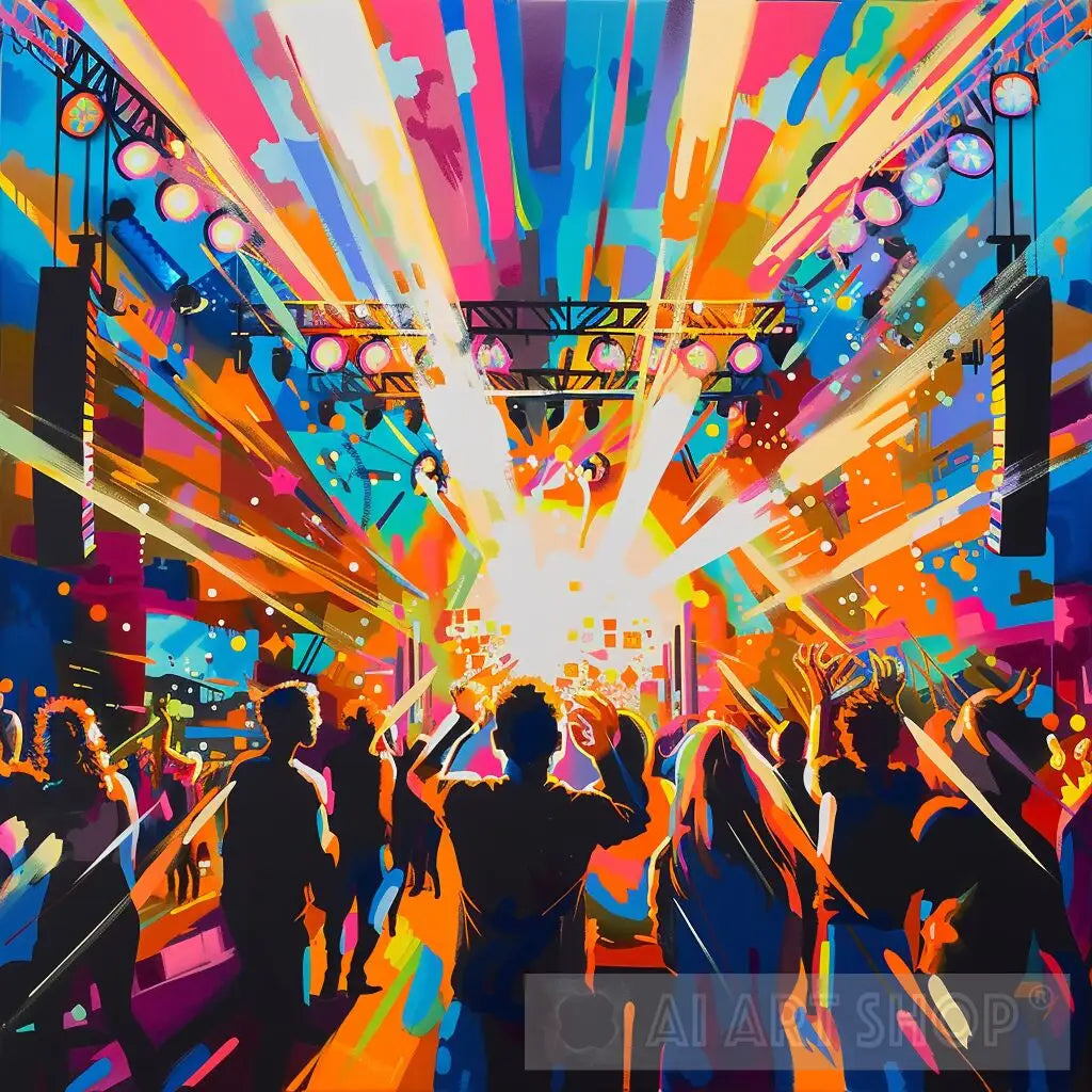 Energetic Music Festival Pop Art