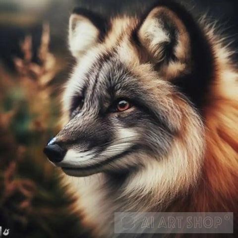 Enigmatic Arctic Fox Animal Ai Art