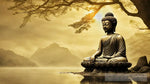 Enigmatic Buddha Statue Landscape Ai Art