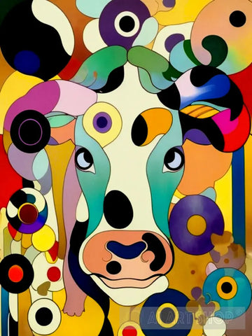Enigmatic Cow Abstract Ai Art