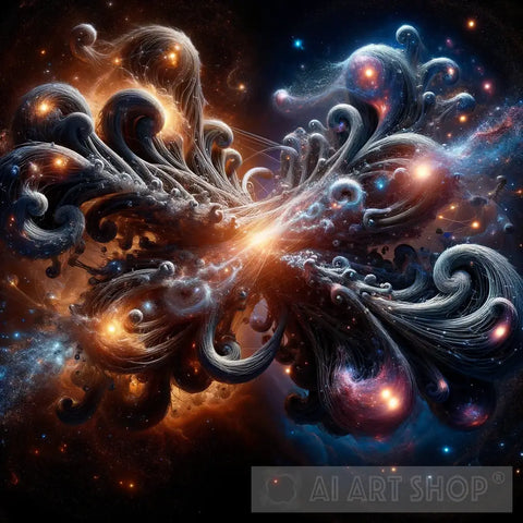 Entangled Universes Abstract Ai Art