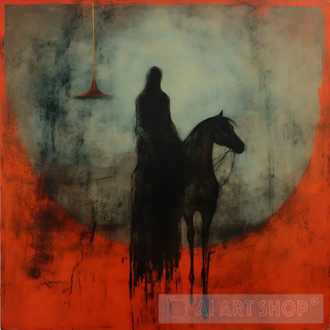 Equestrian Dark Knight Expressionism Ai Art