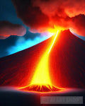 Eruption Landscape Ai Art