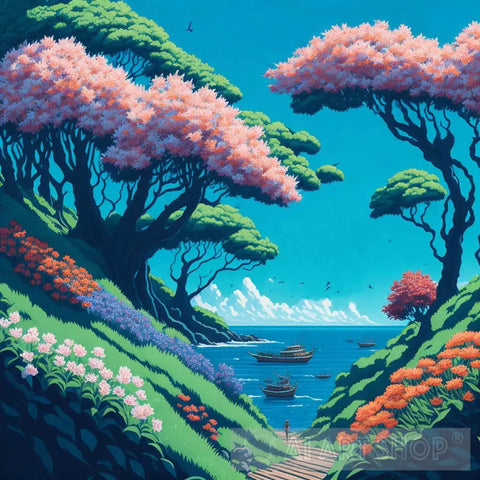 Escape Into Nature Landscape Ai Art