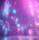 Ethereal Cyber City Abstract Ai Art