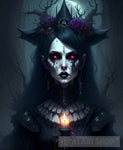 Ethereal Gothic Witch Ai Artwork