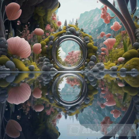 Ethereal Mirage: Reflections Of Nature’s Dreamscape Landscape Ai Art