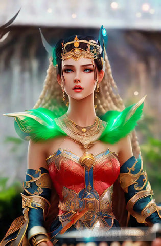 Exotic Amazonian Portrait Ai Art