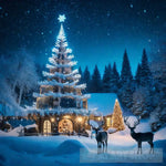 Experience The Magic Of Christmas Through A Whimsical Winter Wonderland Landscape Ai Art