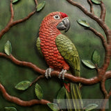 Explore The Intersection Of Art And Craftsmanship With A Striking 3D Portrait Parrot On Tree Ai