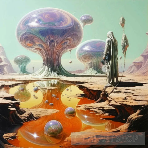 Explorer On An Alien Planet Surrealism Ai Art