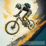 Extreme Sport Mountain Biking Portrait Ai Art