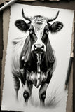 “Majestic Cow Portrait” – Pencil Sketch Art