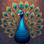 Multicolored Peacock Art