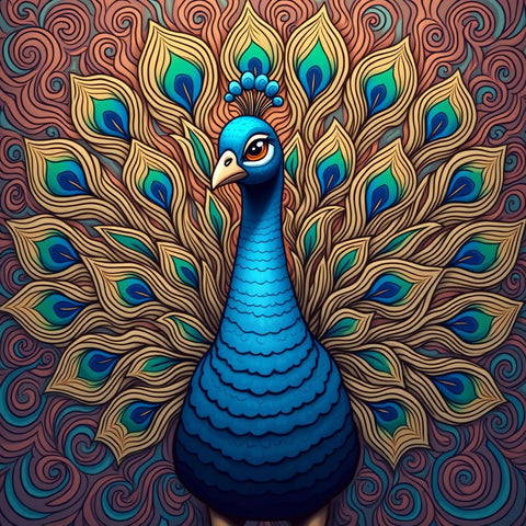 Multicolored Peacock Art