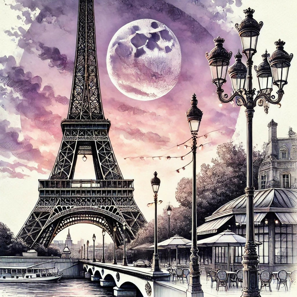 Elegant Eiffel Tower Artwork - Parisian Prints for Home & Office