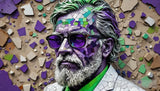 Face Art - Professor Jigsaw Puzzle Style Abstract Ai