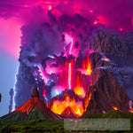 Face In The Volcano Ai Artwork