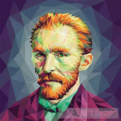 Face Of Artist Vincent Van Gogh Portrait Ai Art
