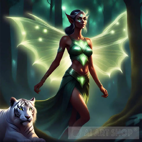 Fairy In The Woods Ai Artwork