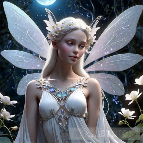 Fairy In White Expressionism Ai Art