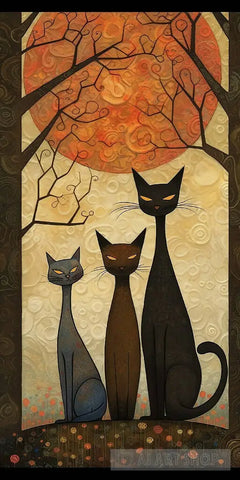 Family Of Cats Animal Ai Art