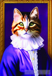 Fancy Cat Portrait - Funny Painting Animal Ai Art