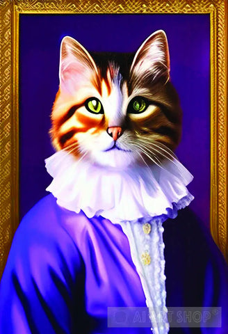 Fancy Cat Portrait - Funny Painting Animal Ai Art