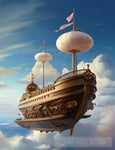 Fantastic Ship In The Sky Ai Artwork