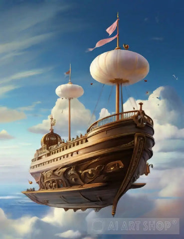 Fantastic Ship In The Sky Ai Artwork