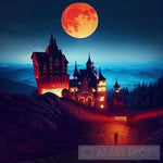 Fantasy Castle Of Dracula In The Mountains Default Title Ai Painting