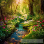 Fantasy Forest In Bloom Nature Ai Art