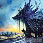 Fantasy Sea Wolf Animal Ai Art