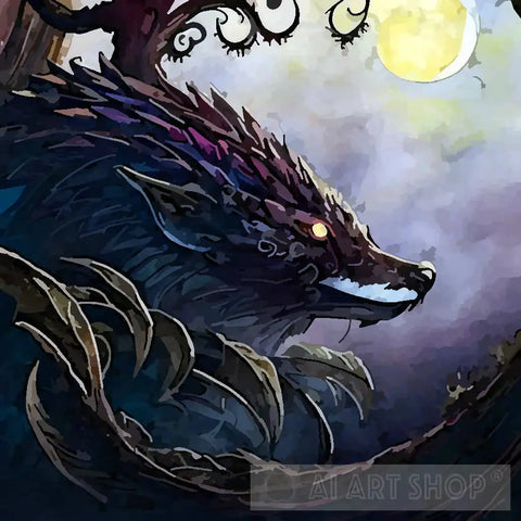 Fantasy Wolf Guardian Animal Ai Art