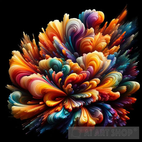 Farbenexplosion Im Geiste Abstract Ai Art
