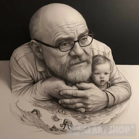 Father Surrealism Ai Art